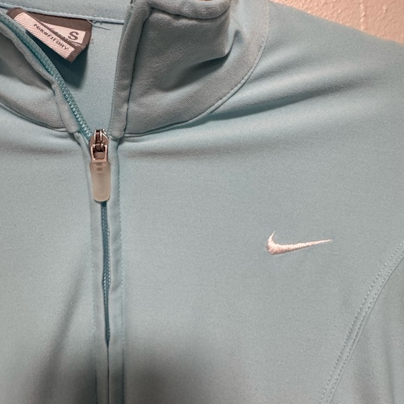 Nike Light Blue Zip-Up Jacket With Button Clasp Sleeves - Picture 6 of 10